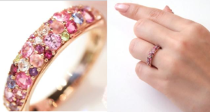 恋活婚活のお守りパワーストーンパヴェリング-画像